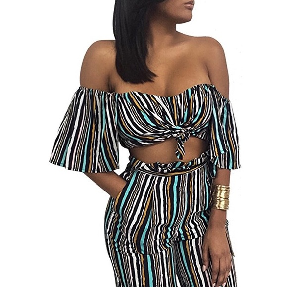 Pants - Boho Stripe Two Piece Set